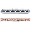 Dreamtime Crystal DC 77730 Rondelle Spacer Bars 5 Hole Padparadscha/Silver